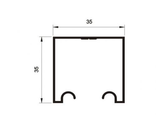 Perfil 2m 35x35 Côncavo PC02 - Perfil