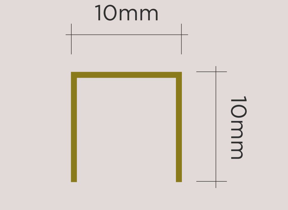 Viscardi - Perfil Luxor Natural Brilho 225 - 10mm x 10mm x 3m - (5 peças)