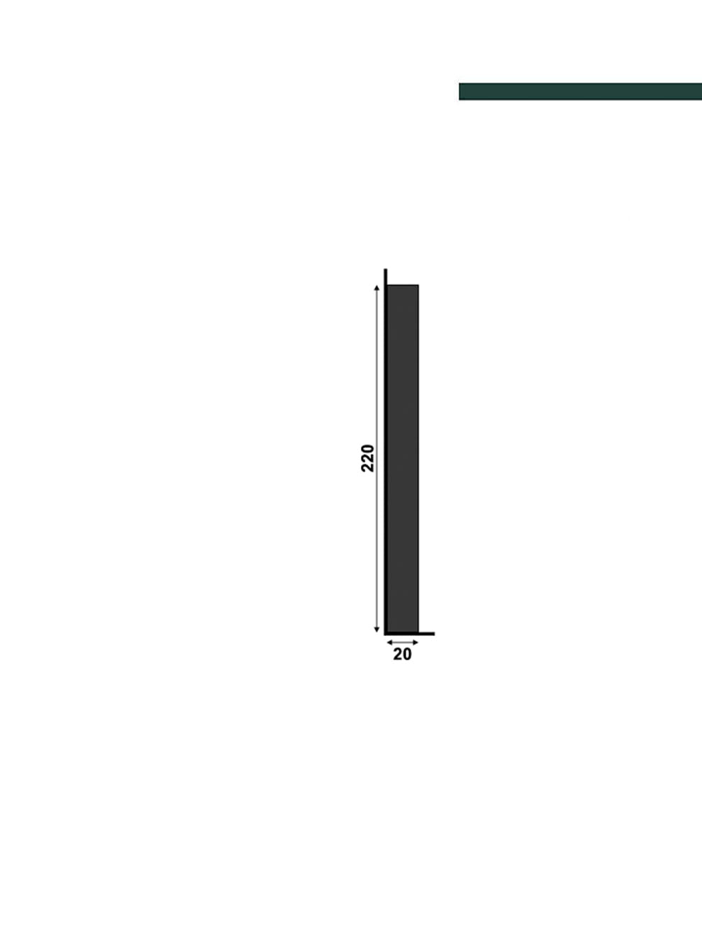 Santa Luzia - Sócalo 3181 Preto 220mm de altura (CX c/4Peças)