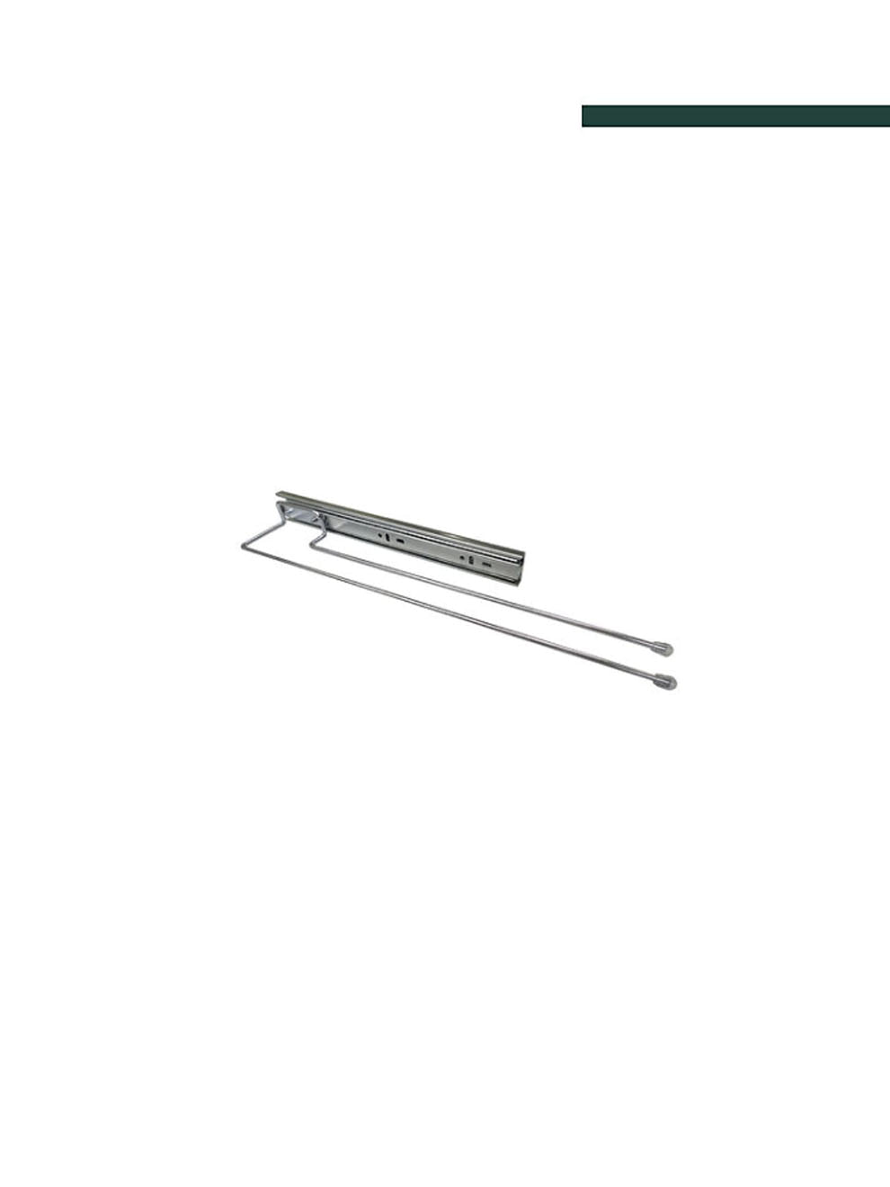 Porta Pano Duplo cromado com trilho 7620/8620 - Jomer