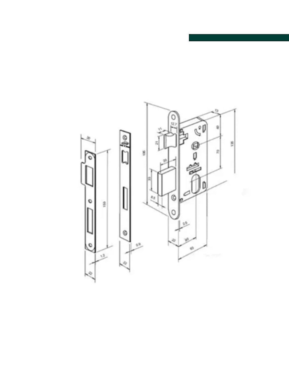 IMAB - Fechadura Duna Cromada externa