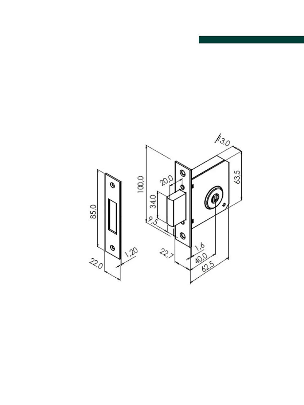 Imab - Fechadura AUX 2000 Latão C081 Cromado