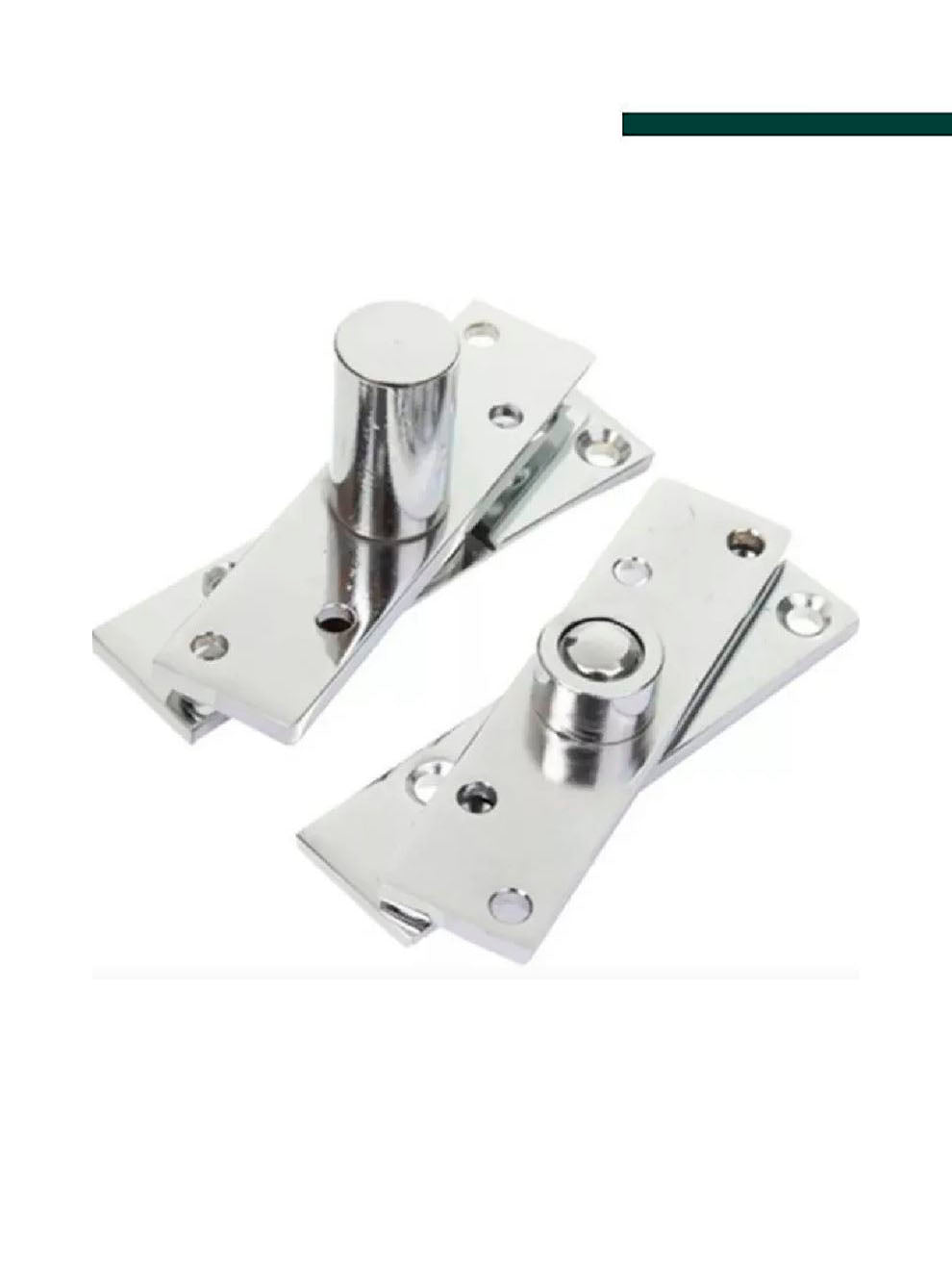 Dobradiça Pivotante para Porta em Açõ Cromado