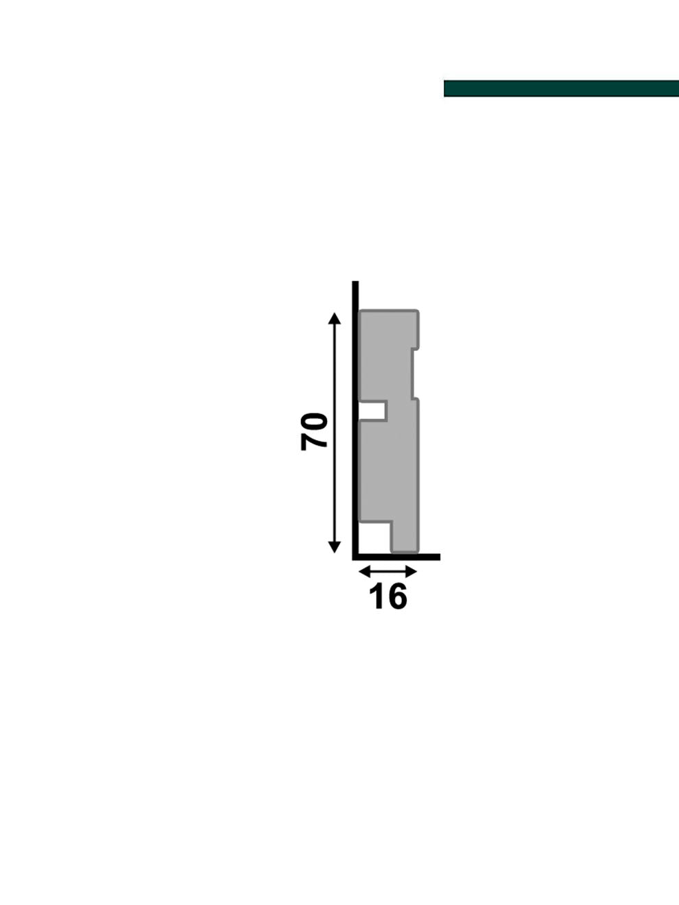 Rodapé 456 Cinza Glacial – 7cm - Barra - Santa Luzia