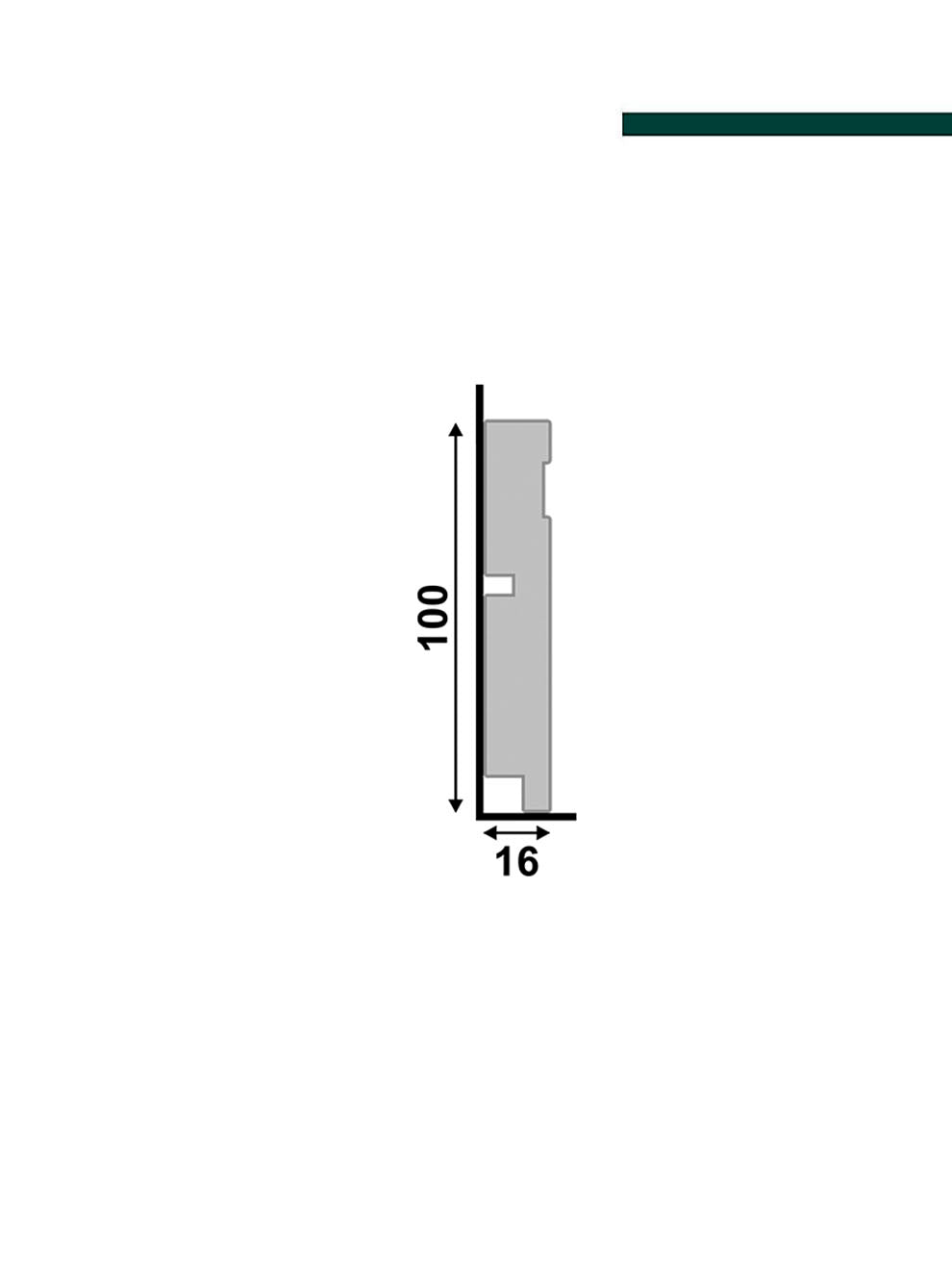 Rodapé 457 Cinza Glacial – 7cm - Barra - Santa Luzia