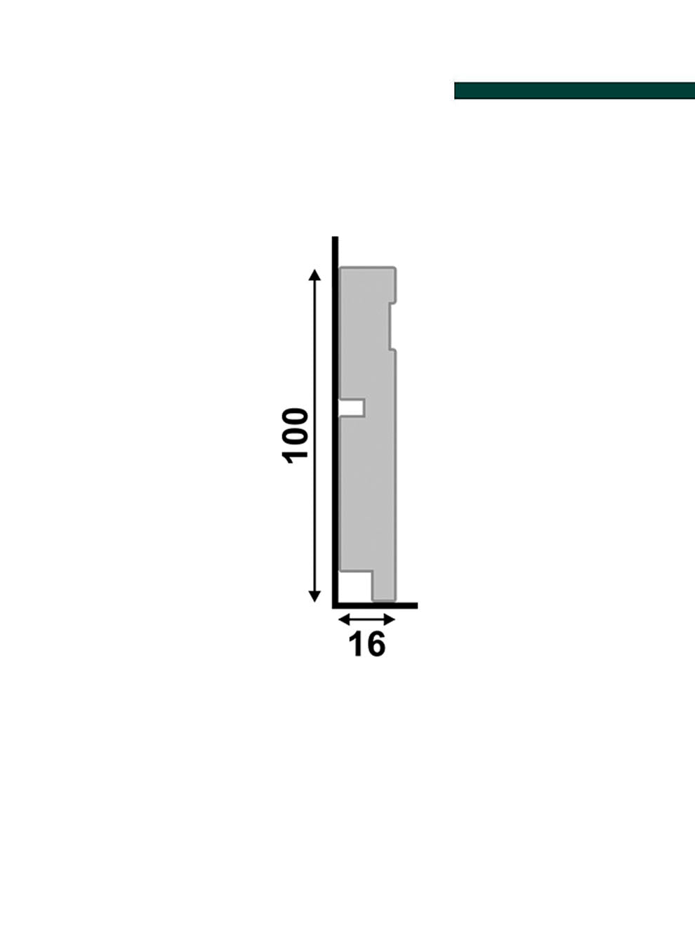 Rodapé 457 Cinza Titanium – 10cm - Barra - Santa Luzia