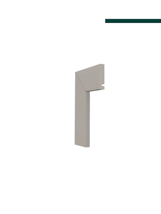 Guarnição 451 Poliestireno cinza glacial - 7cm x 1,3cm x 240cm - Santa Luzia