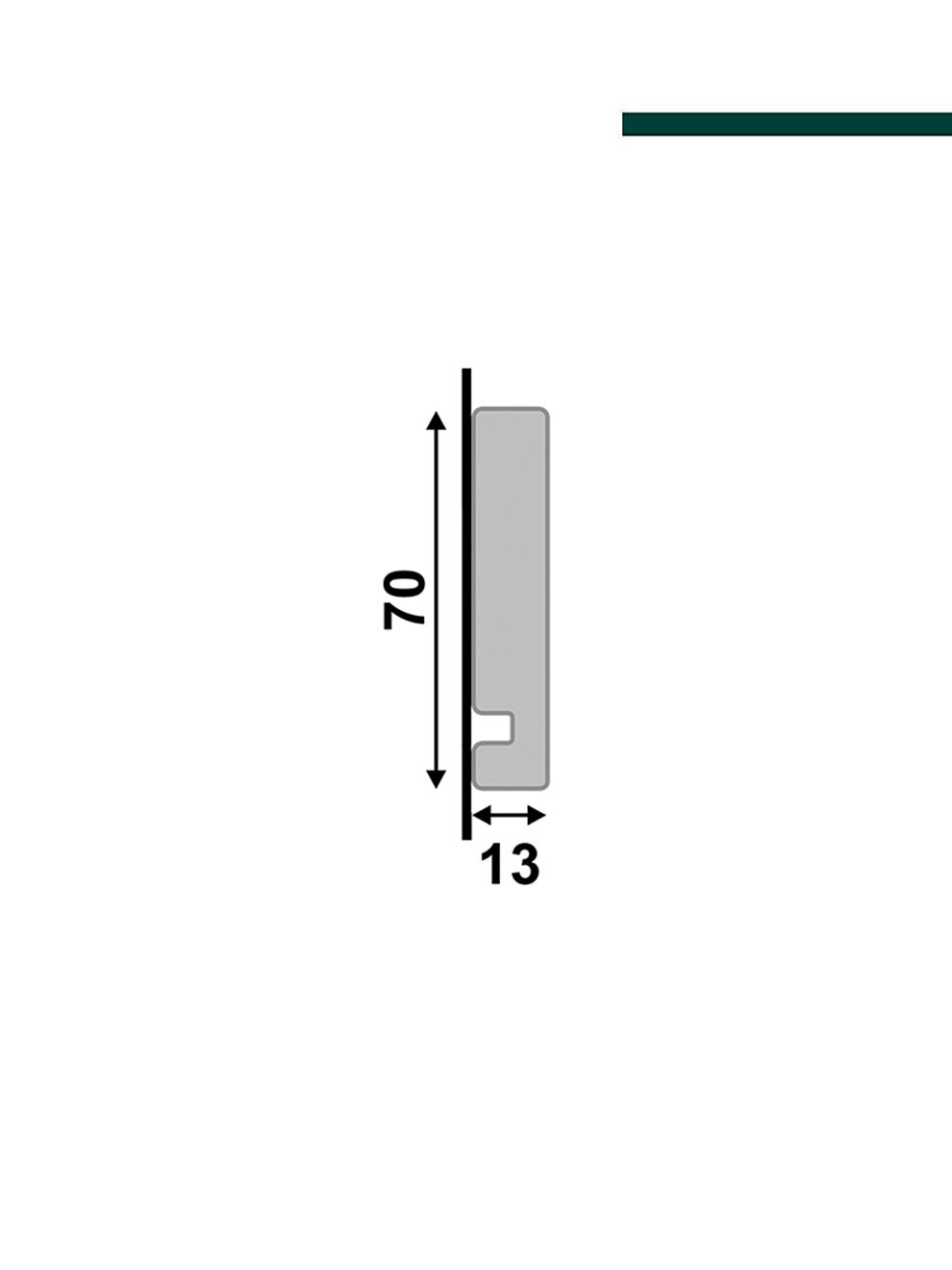 Santa Luzia - Guarnição 451 Cinza Titanium –240cm x 7cm x 13mm