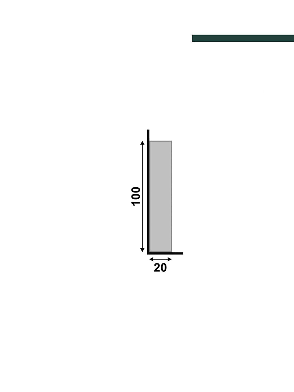 Santa Luzia - Sócalo 177 Cinza glacial 100mm de altura (CX c/4Peças)