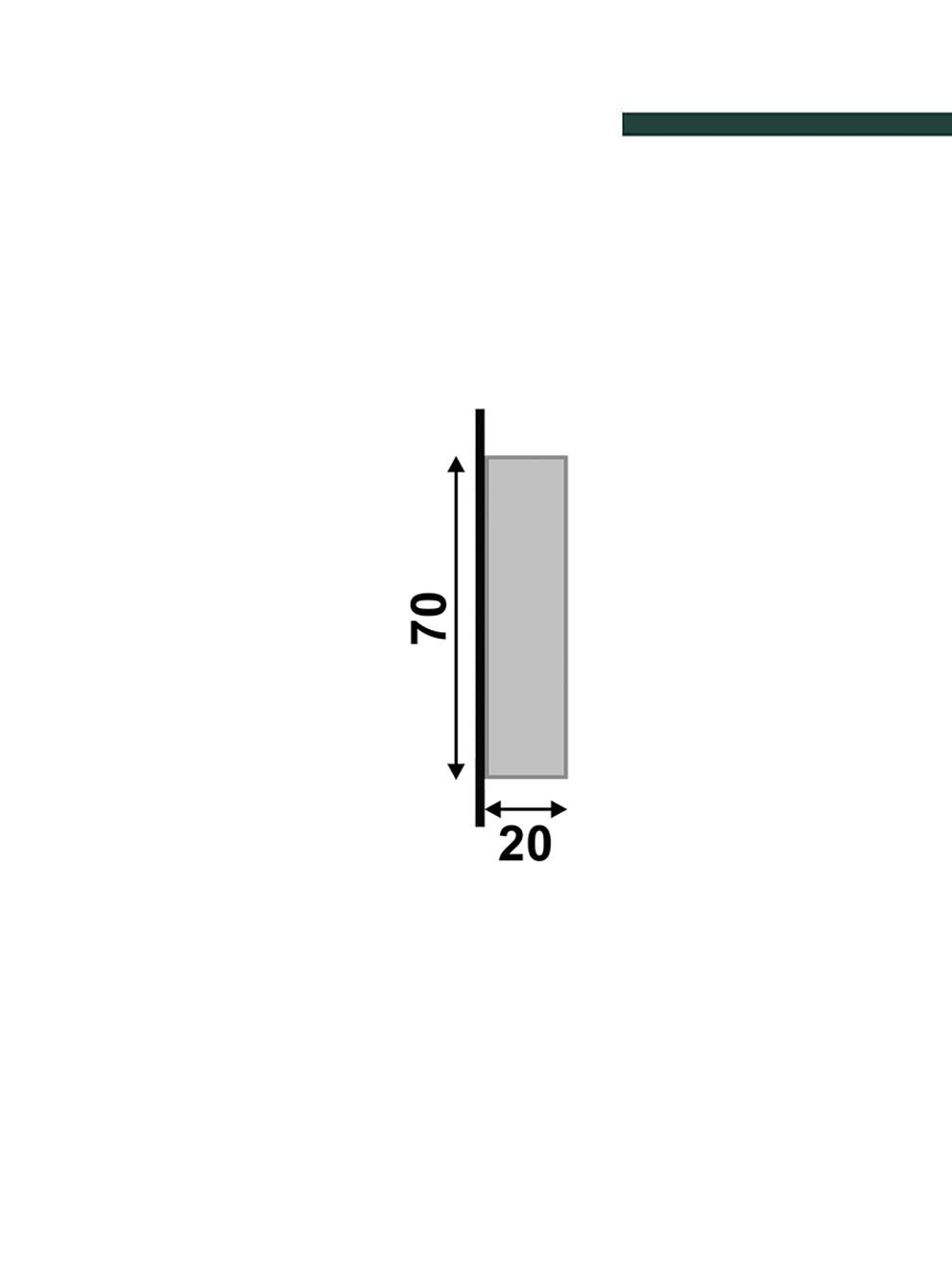 Santa Luzia - Roseta 175 Cinza glacial 70mm de altura (CX c/4Peças)