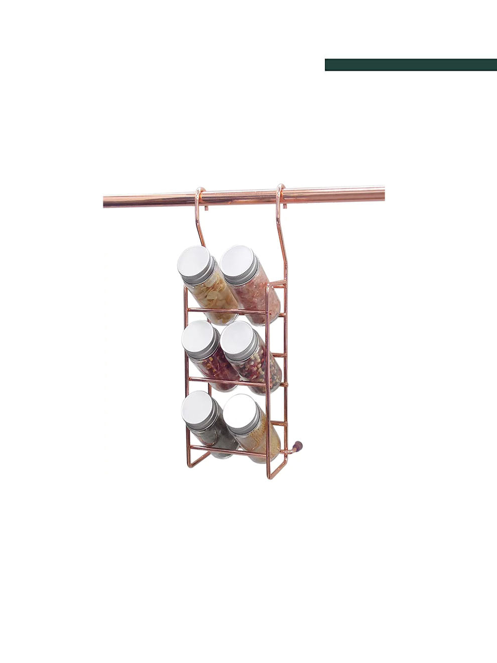 Porta Temperos 6 Potes Vidro Para Uso Tubo Cobre 2789 - Jomer