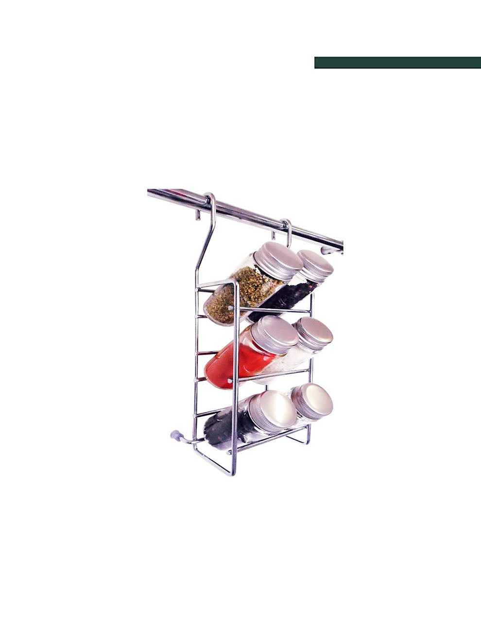 Porta Temperos com 6 Potes em Vidro Inox 3031 - Jomer