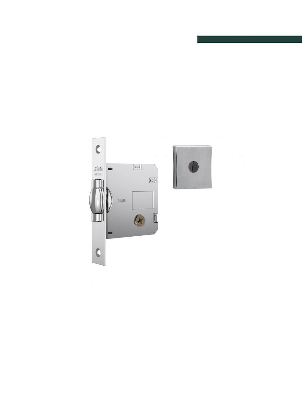 Fechadura 1005 Rolete Quadrada Escovada Auxiliar - STAM