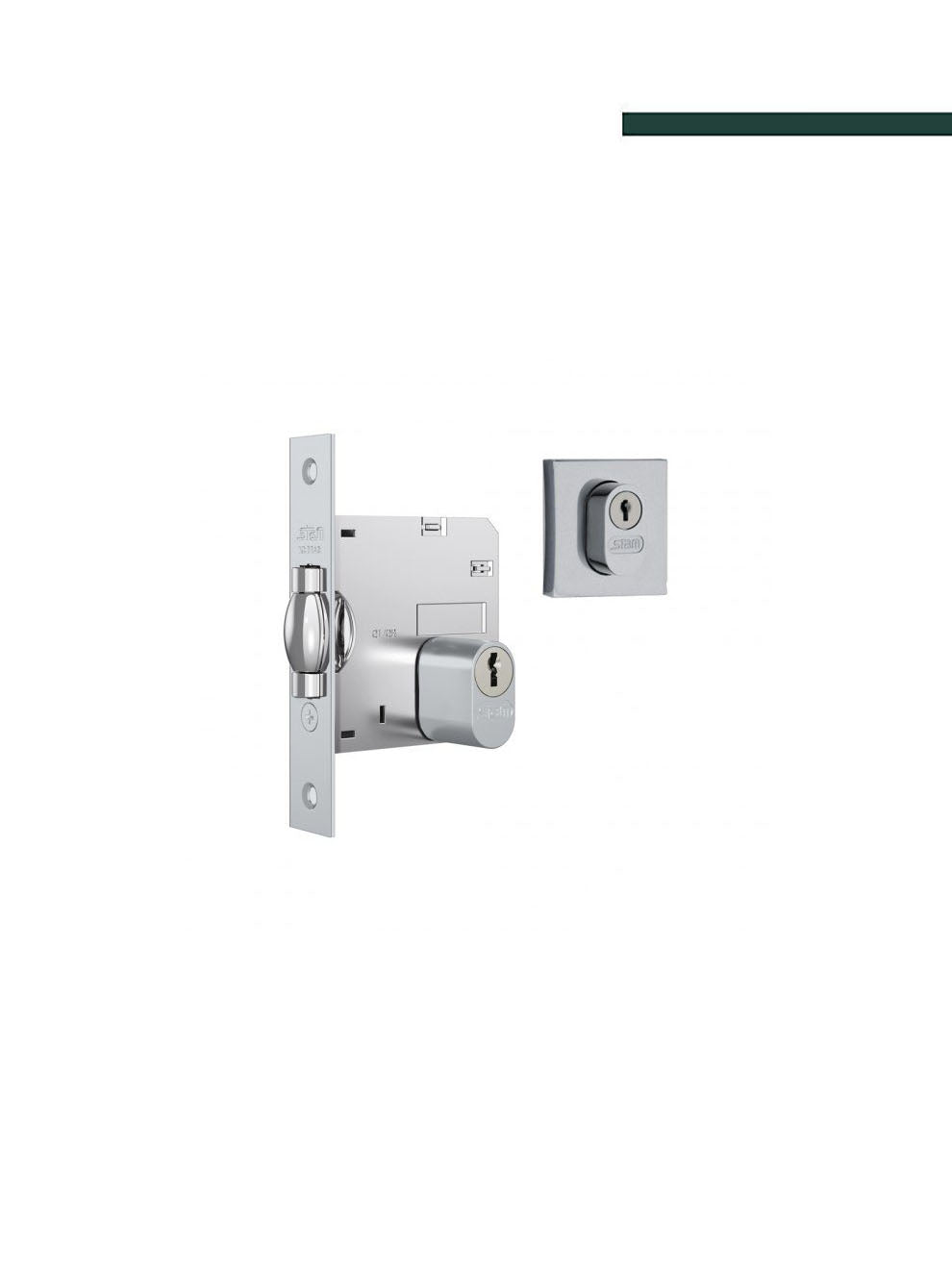 Fechadura 1005 Rolete Quadrada Escovada - STAM