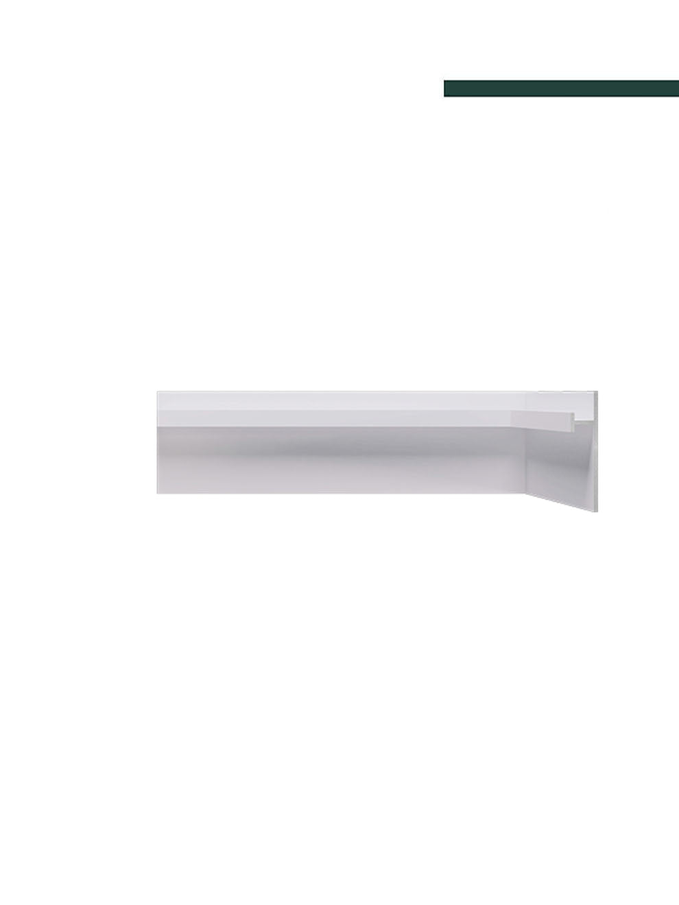Rodapé Perfil alumínio NEO branco invertido 3mts - Santa Luzia