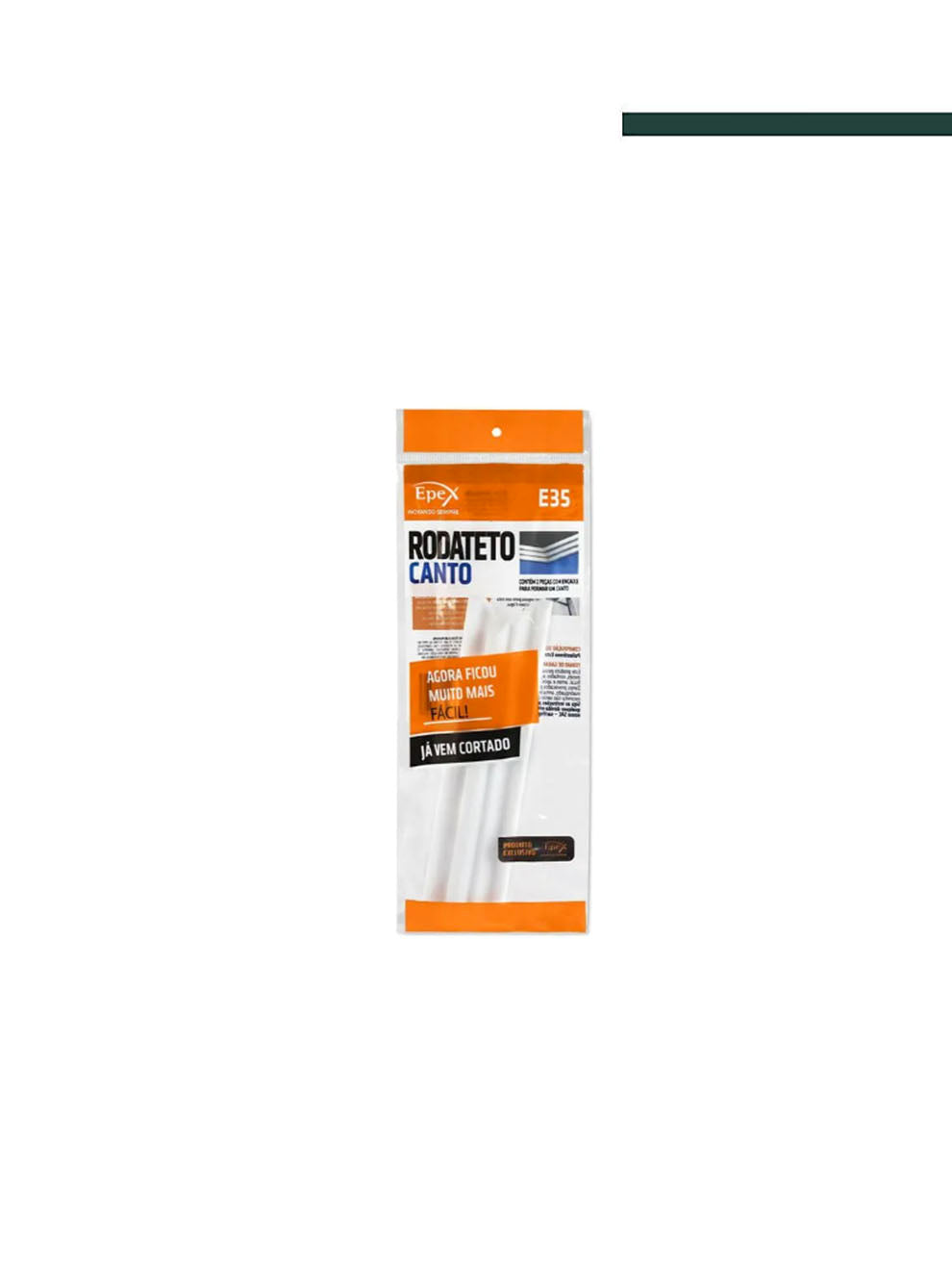 EPEX - Perfil canto rodateto E35 PCT C/2 PEÇAS (C/24cms)