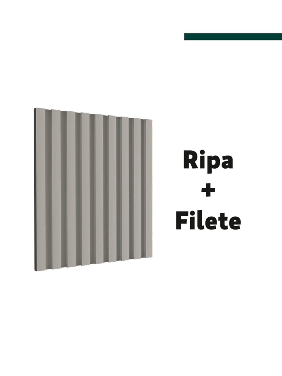 Filete Cinza glacial 23,5mm x 8mm x 2,80m - (PCT C/2) -  Santa Luzia