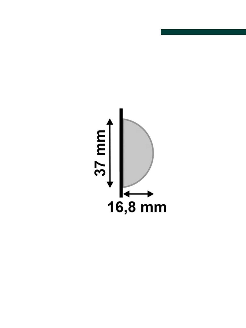 Santa Luzia - Meia cana 599 curva branca (PACOTE C/ 6 PEÇAS) 2,80m