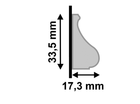 Santa Luzia - Cordão 605 branco 16x16mm (PACOTE C/ 5 PEÇAS) 2,40m