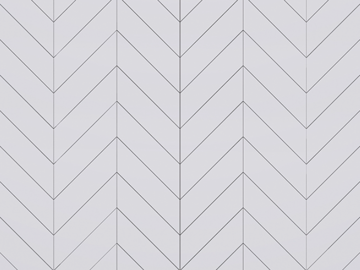 Revestimento Chevron branco s/ friso 350 x 70mm x 8mm 0,50 m2 (CX - 26 Peças) - Santa Luzia