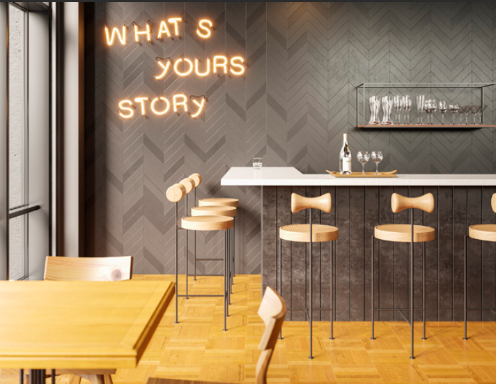 Revestimento Chevron Preto 350 x 70mm x 8mm 0,50 m2 (CX - 26 Peças) - Santa Luzia