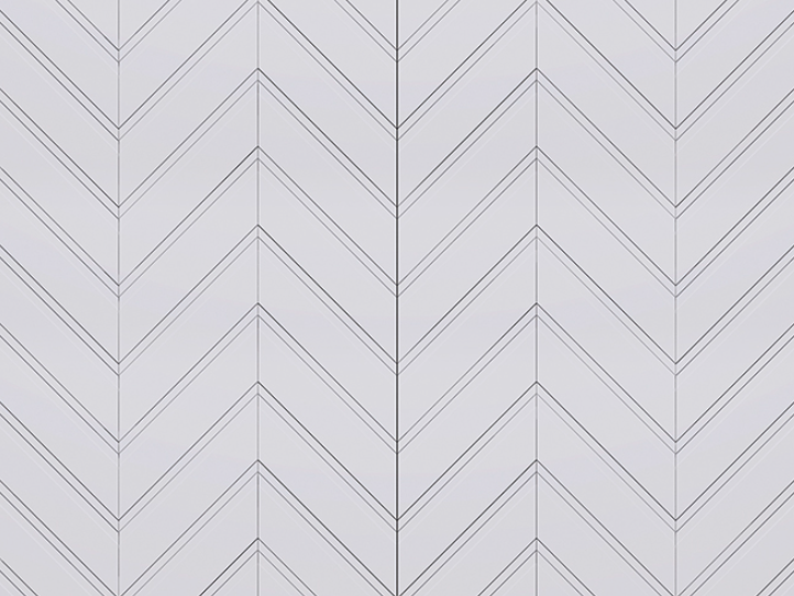 Revestimento Chevron branco c/ friso 350 x 70mm x 8mm - 0,50 m2 (CX - 26 Peças) - Santa Luzia