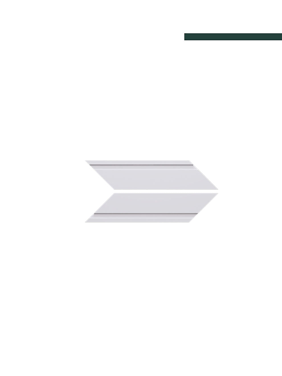 Revestimento Chevron branco c/ friso 350 x 70mm x 8mm - 0,50 m2 (CX - 26 Peças) - Santa Luzia