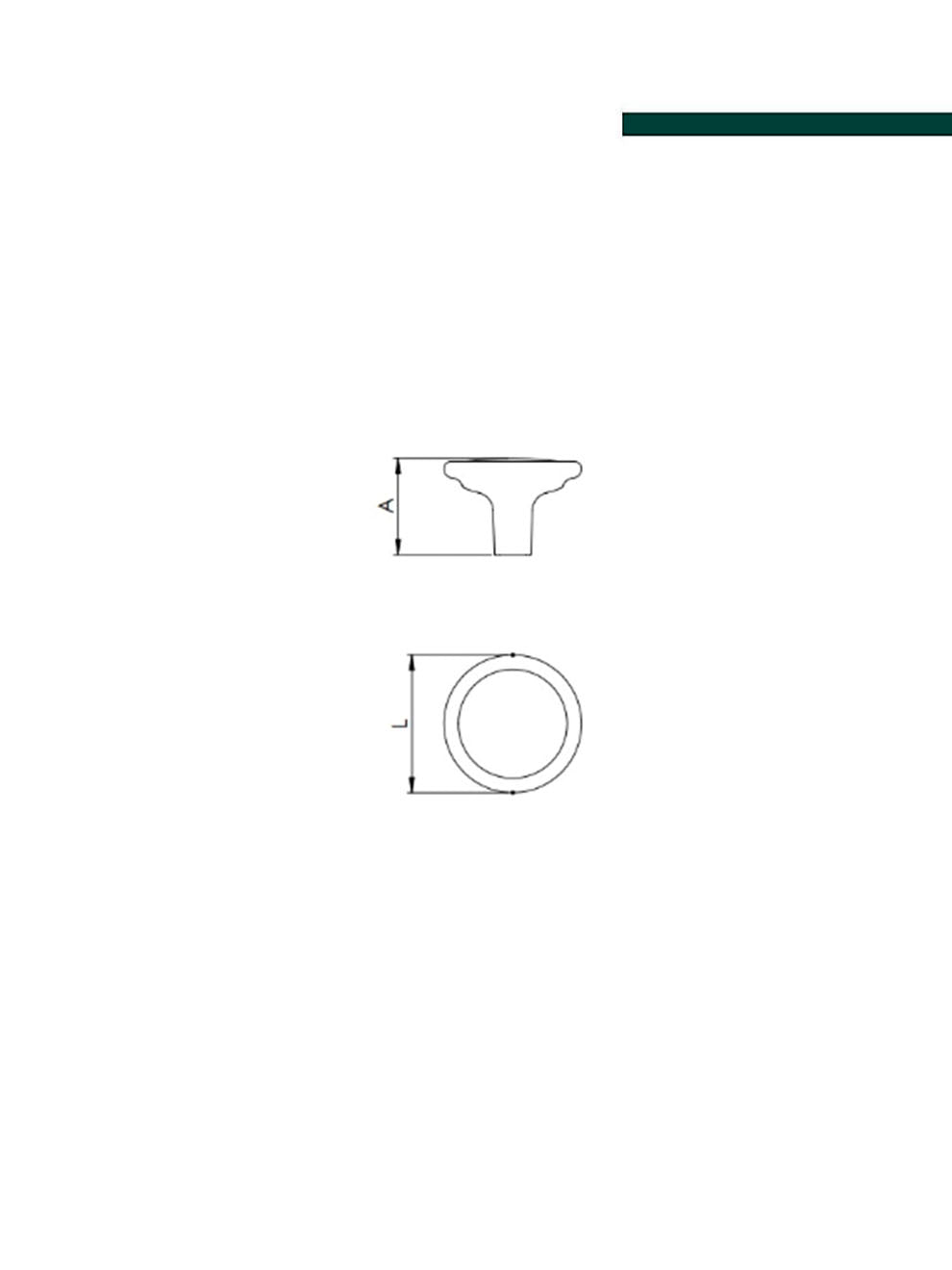 Torralba - Puxador 1764 Grenade Cobre velho tamboreado