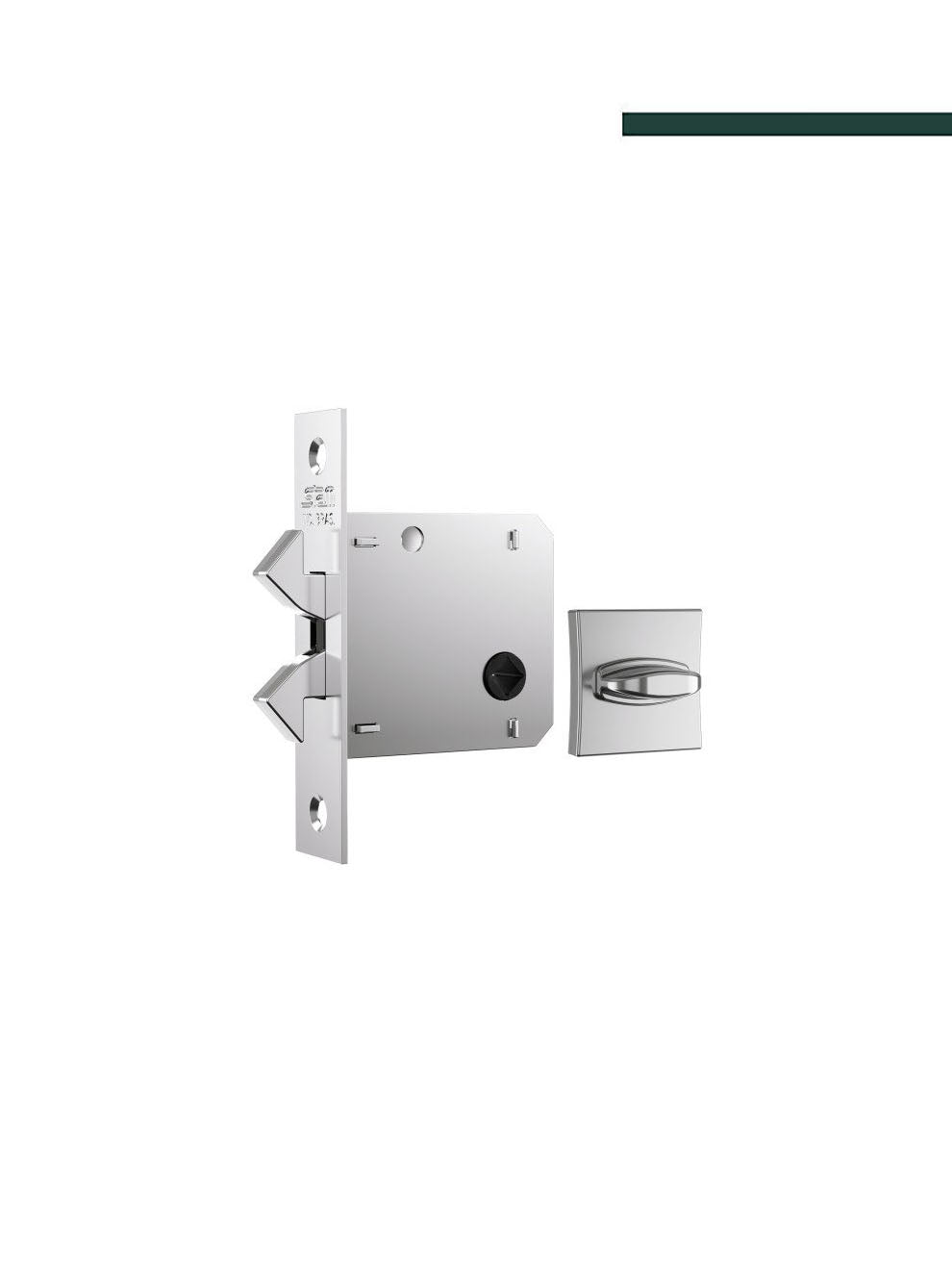 Fechadura 1006s WC Roseta Quadrada Cromada - STAM