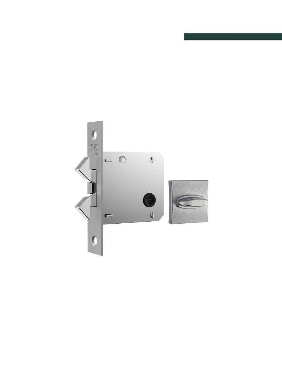 Fechadura 1006s WC Roseta Quadrada Escovada - STAM