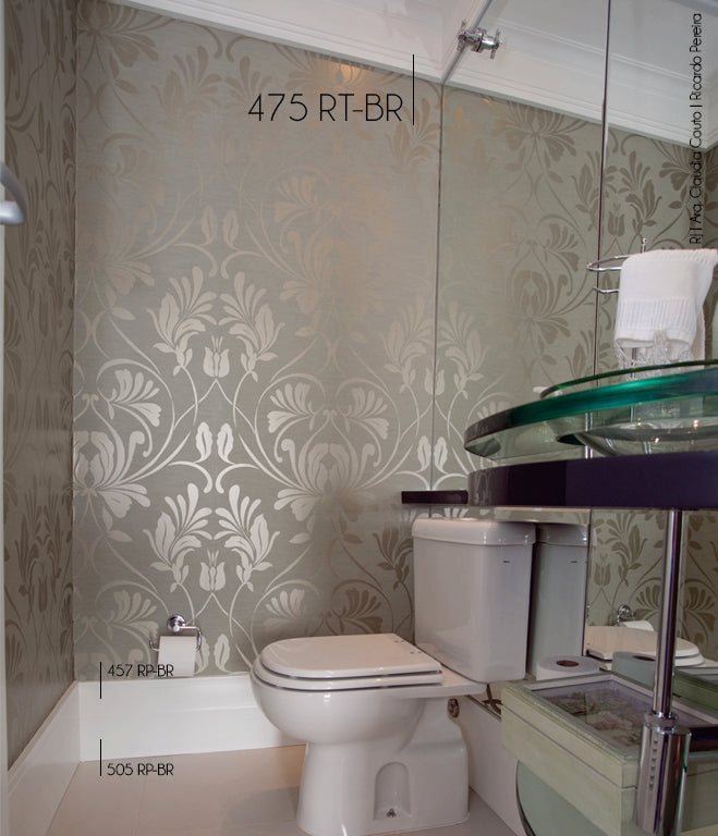 Rodateto 475 Branco 240cm x 70mm x 50mm - Santa Luzia