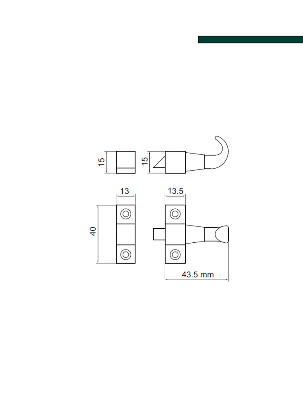 IMAB - Fecho 0631 Zamak C/CAST Cromado