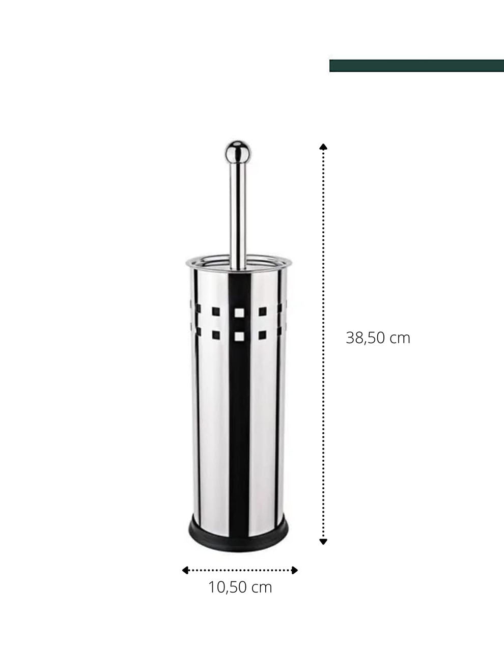 Escova Sanitária com suporte em aço inox, BAN6682, Euro Home