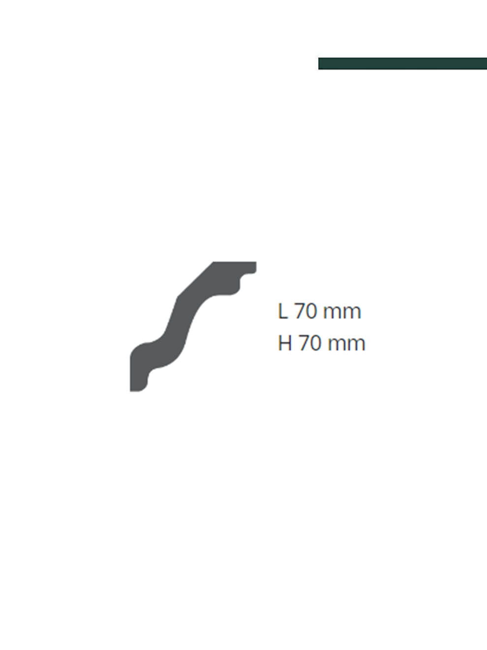 GART - Moldura Nomastyl MOD K 70mm x 70mm x 2,00m - PEÇA