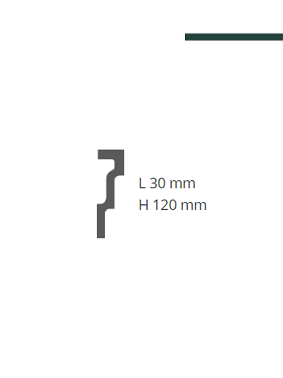 GART - Moldura Nomastyl MOD M1 30mm x 120mm x 2,00m - PEÇA