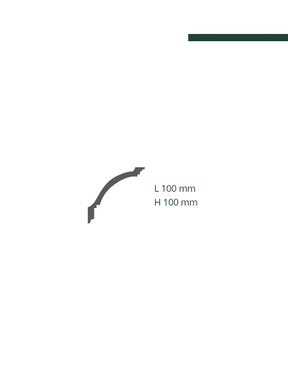 GART - Moldura Nomastyl MOD GP 100mm x 100mm x 2,00m - PEÇA