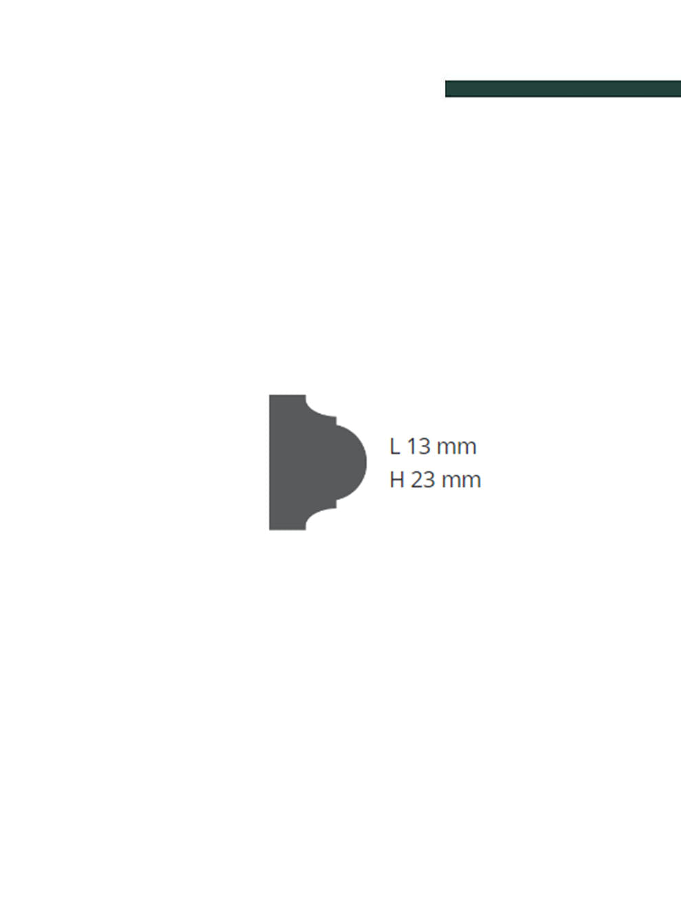 GART - Moldura Nomastyln MOD SP3 13mm x 23mm x 2,00m - PEÇA