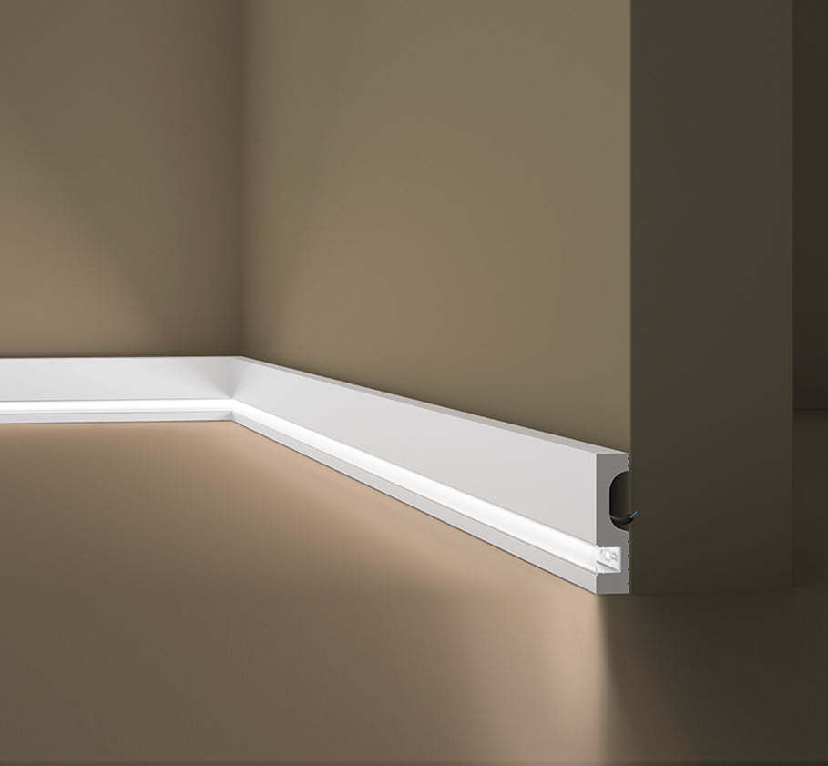 GART - Rodapé Wallstyl IL11 LED 20mm x 80mm x 2,00m - PEÇA