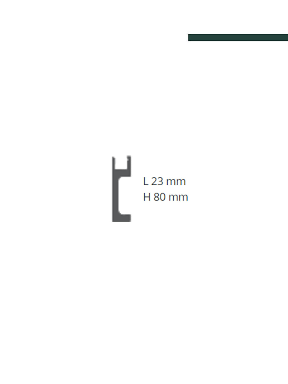 GART - Rodapé Wallstyl IL10 LED 23mm x 80mm x 2,00m - PEÇA