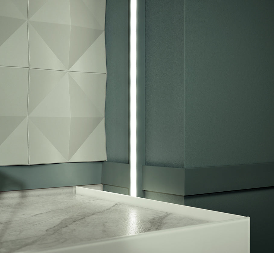 GART - Rodapé Wallstyl IL12 LED 23mm x 80mm x 2,00m - PEÇA