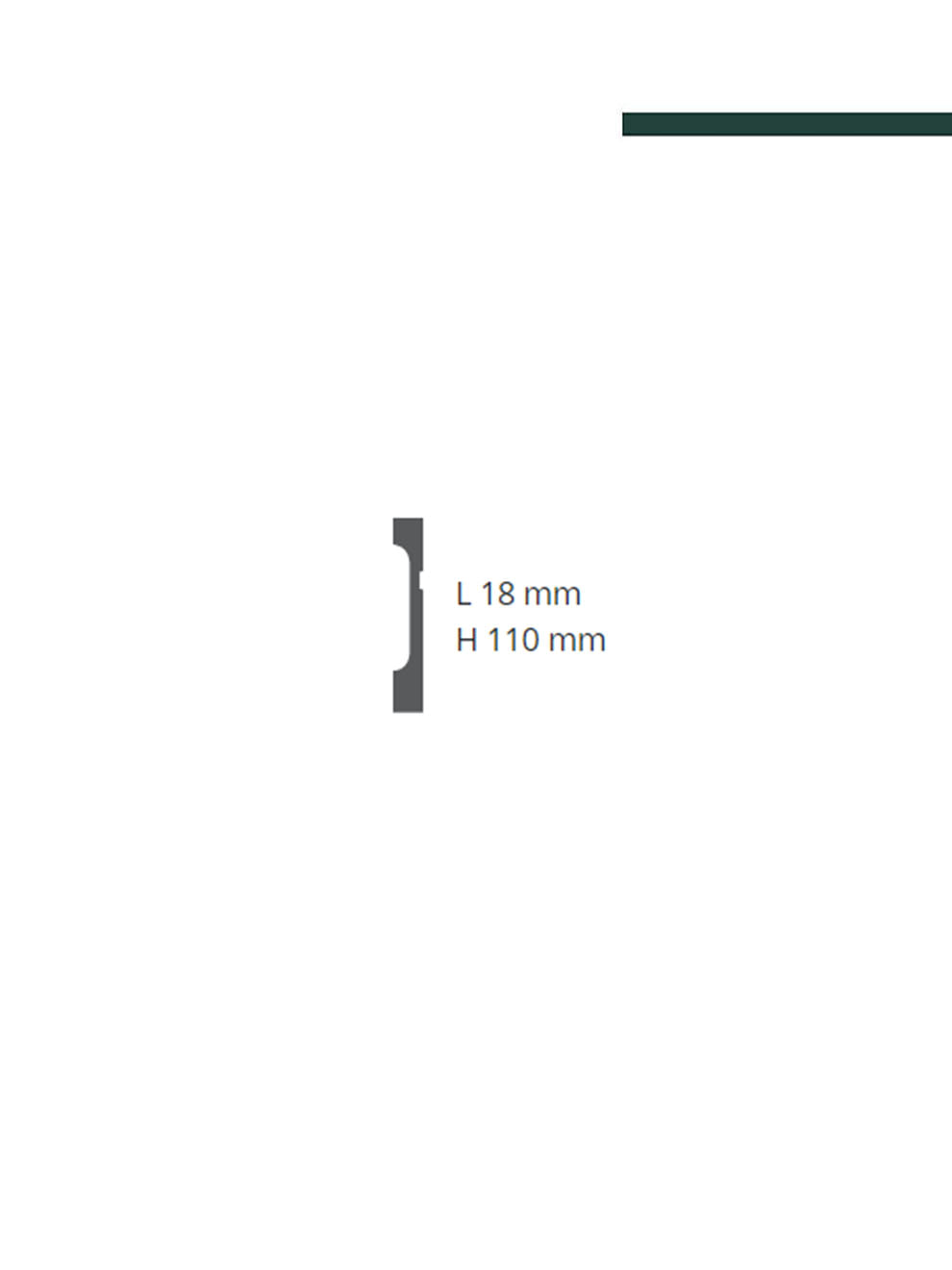 GART - Guarnição Wallstyl FB11 18mm x 110mm x 2,44m - PEÇA