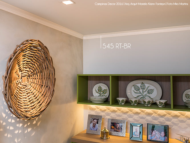 Rodateto 545 Branco 240cm x 43mm x 61mm - Santa Luzia