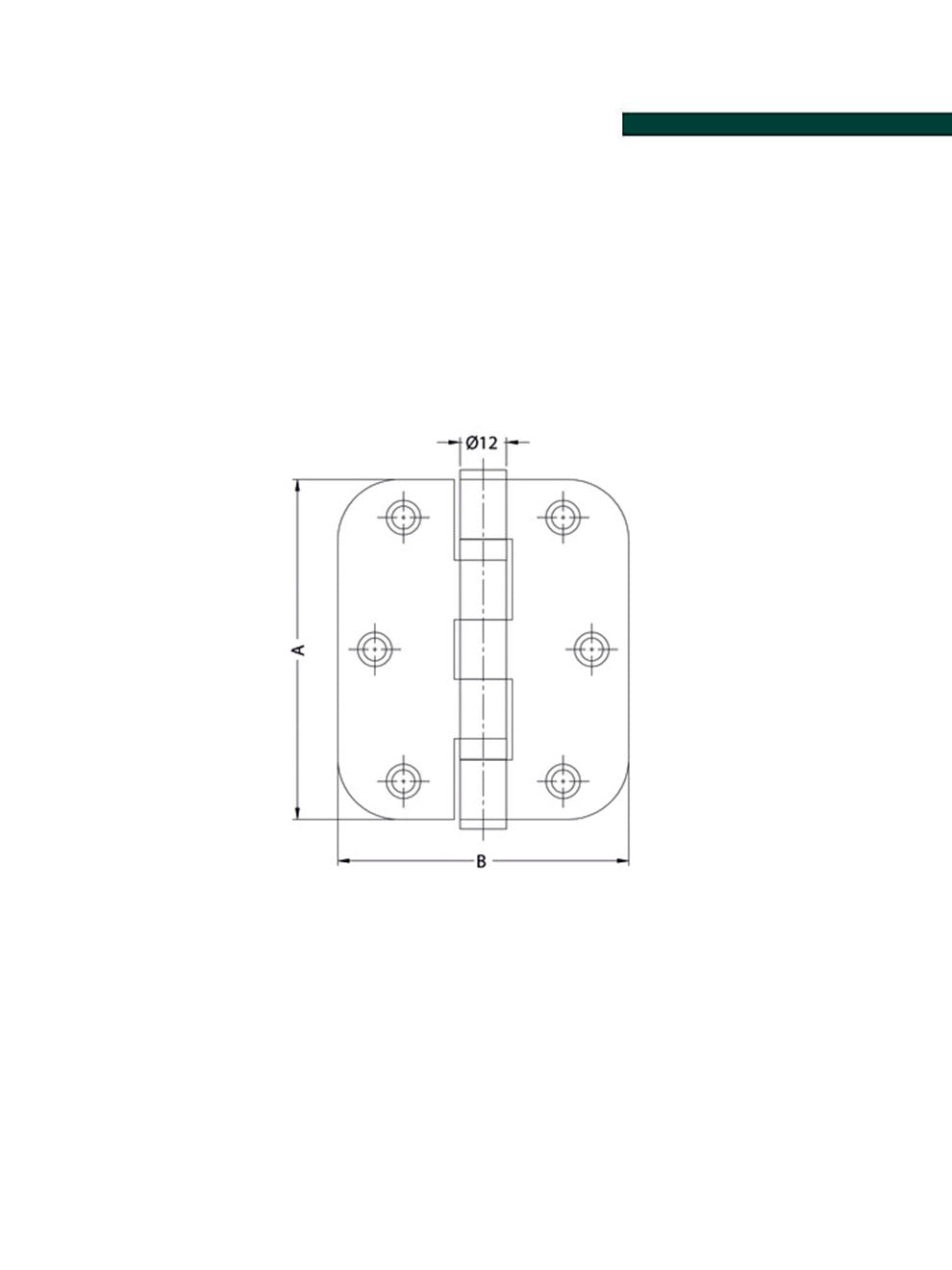 HAFELE - Dobradiça com rolamento 3x2, 5x02mm inox polido