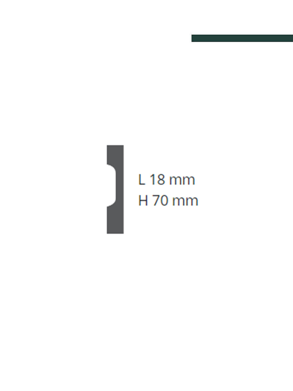 GART - Guarnição Wallstyl WB07 18mm x 70mm x 2,44m - PEÇA