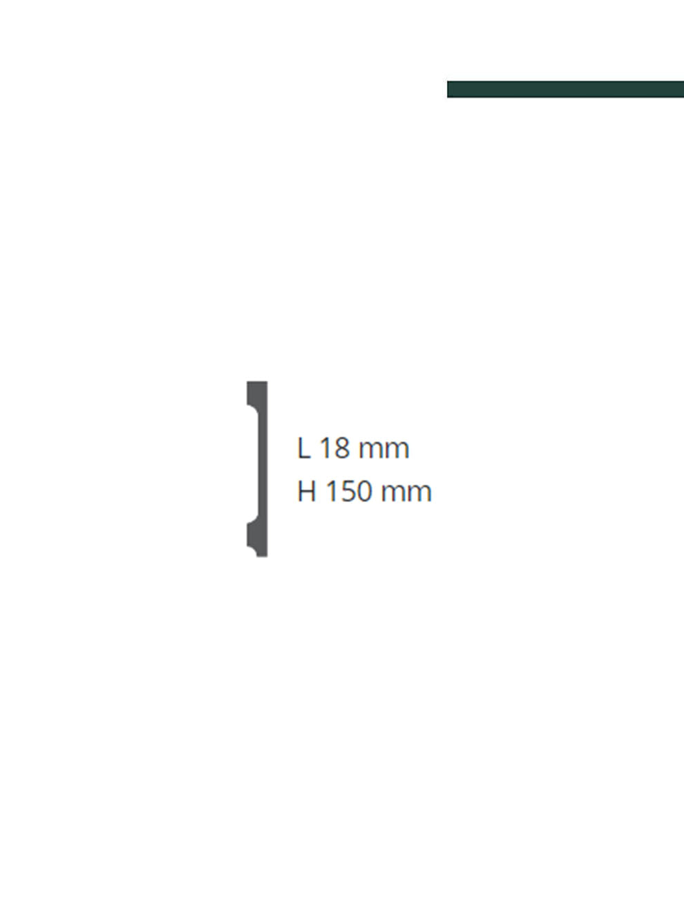 GART - Rodapé Wallstyl WB15 18mm x 150mm x 2,44m - PEÇA