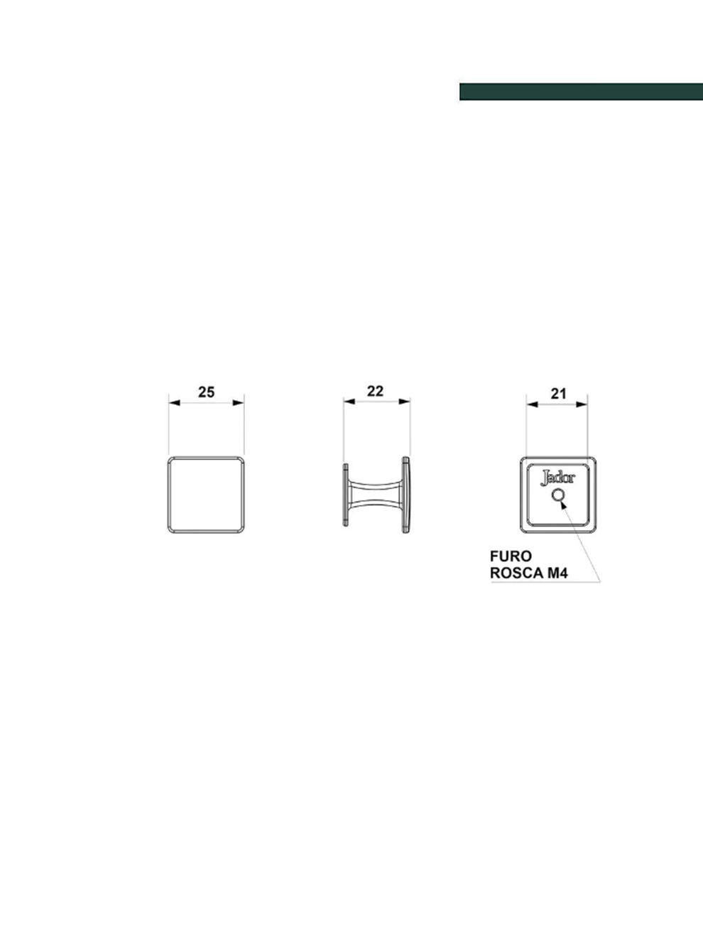 JADOR - Puxador 2551 Jupiter 35mm Preto opaco (CX C/12 PEÇAS)