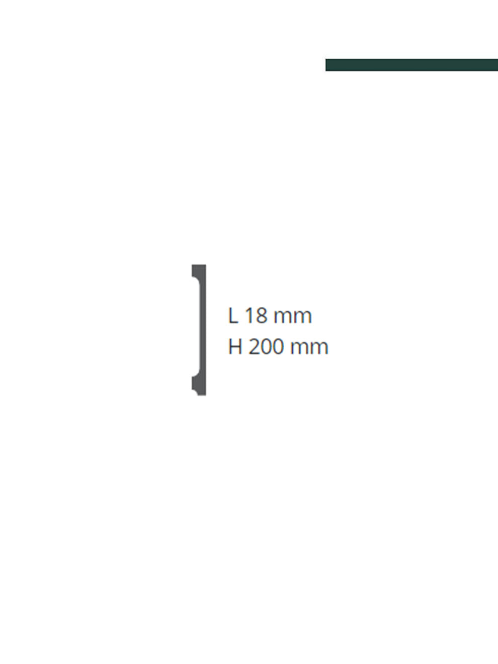 GART - Rodapé Wallstyl WB20 18mm x 200mm x 2,44m - PEÇA