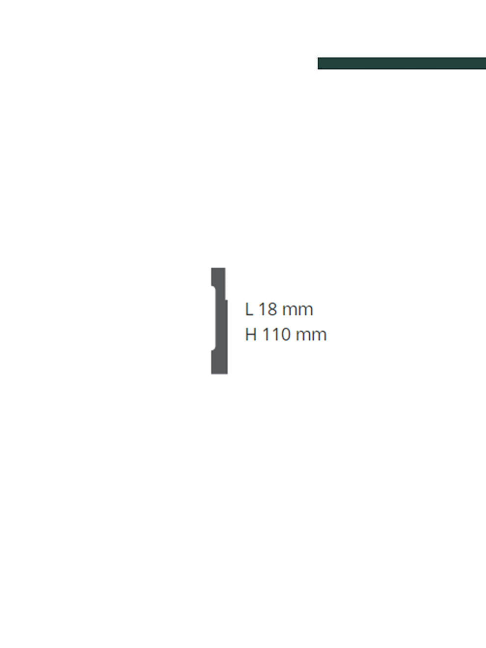 GART - Guarnição Wallstyl GB11 18mm x 110mm x 2,44m - PEÇA