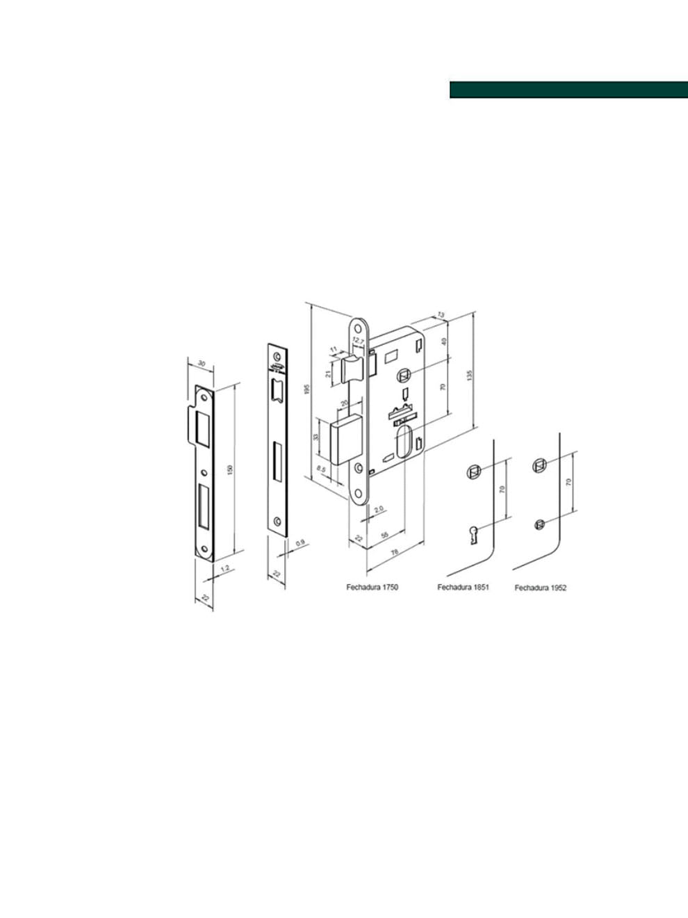 IMAB - Fechadura QATTRO Antique Interno