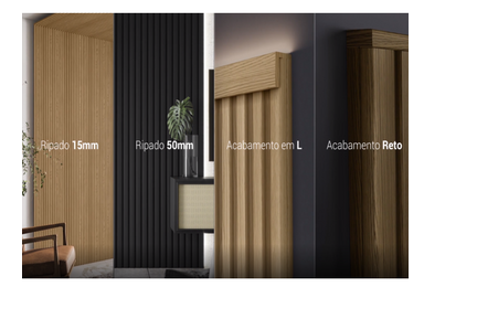 Cantoneira ripado Amendoa - LINEA